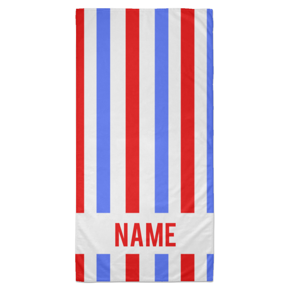 Personalized Striped Beach Towel Patriotic