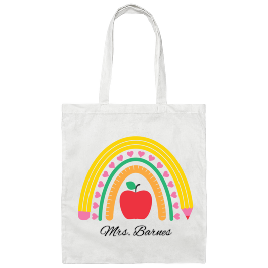 Teacher Pencil Rainbow Tote Bag