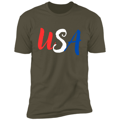 Red White Blue USA Men's Tee