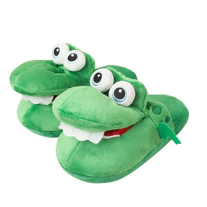 Cartoon Crocodile Cotton Slippers